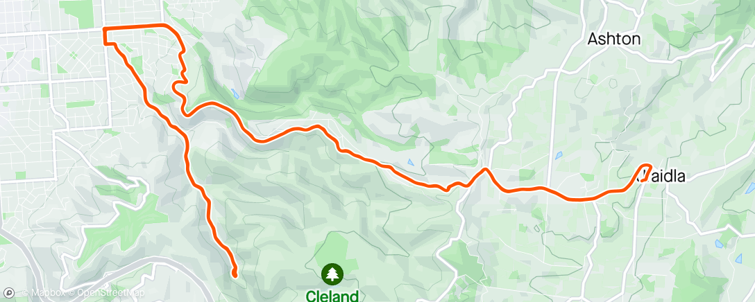 Map of the activity, Waterfall Gully
