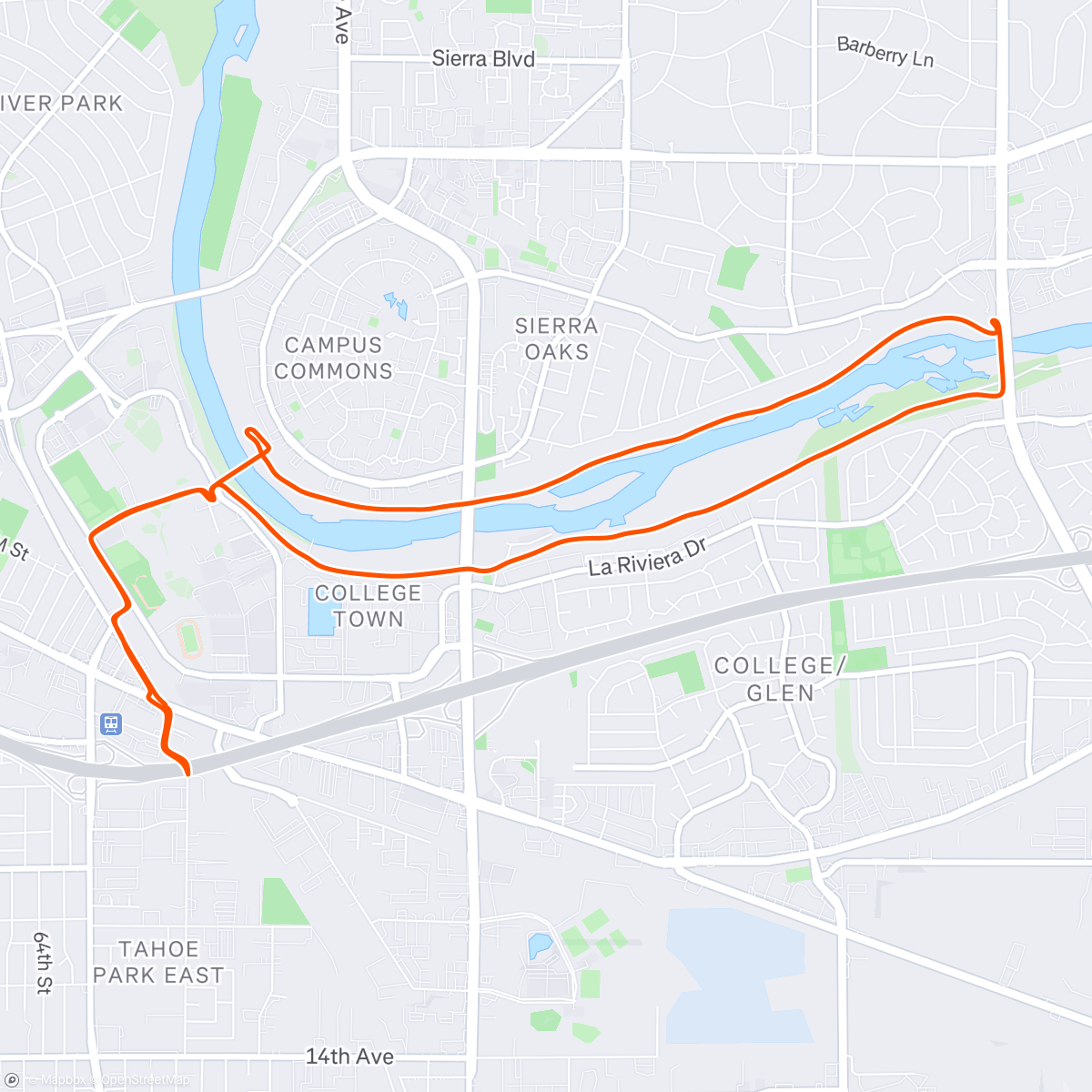 Map of the activity, rode road?