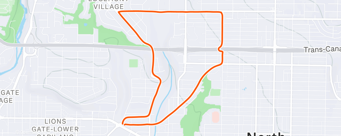 Map of the activity, Boxing Day Bumble
