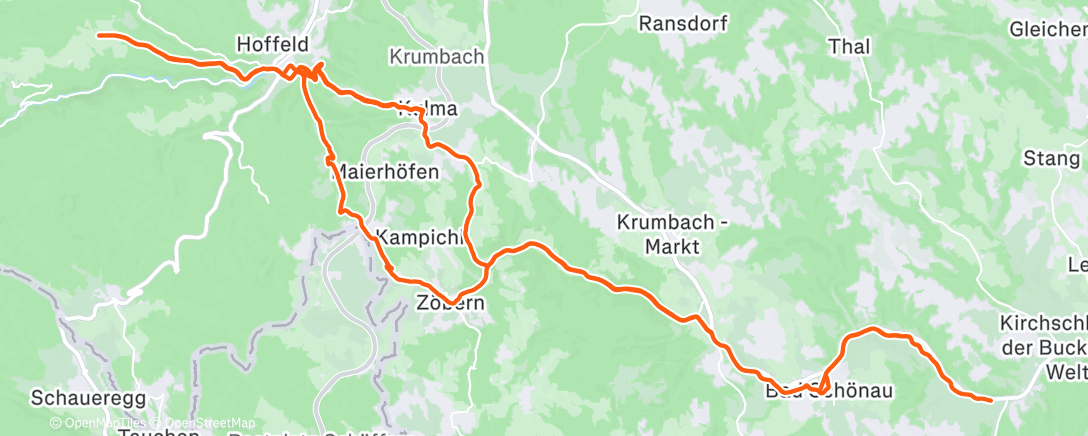 Map of the activity, MTB