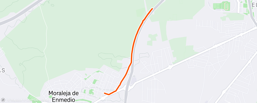 Map of the activity, Carrera de noche
