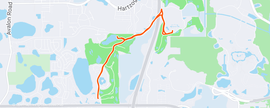Map of the activity, Lunch Run