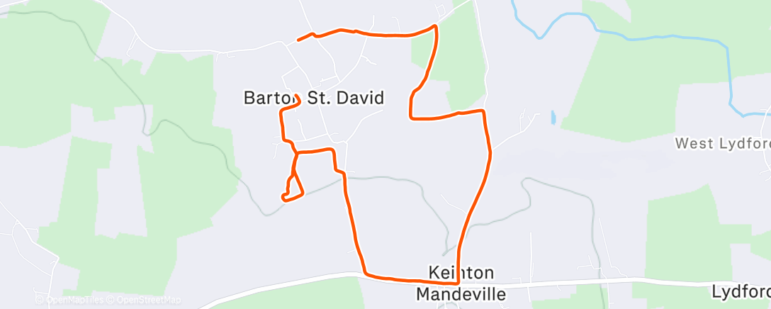 Map of the activity, Morning Walk