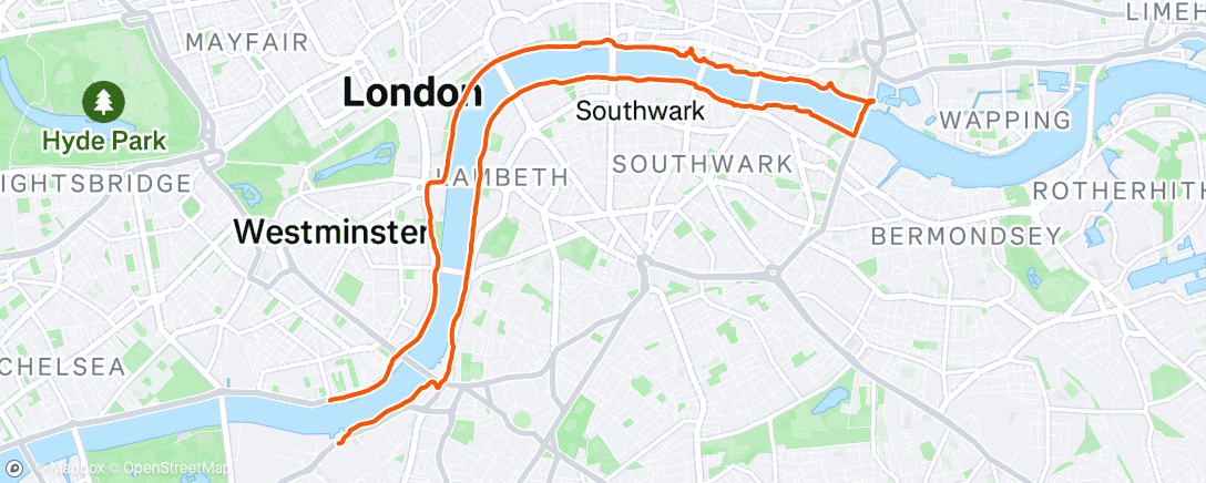 Map of the activity, Morning Run