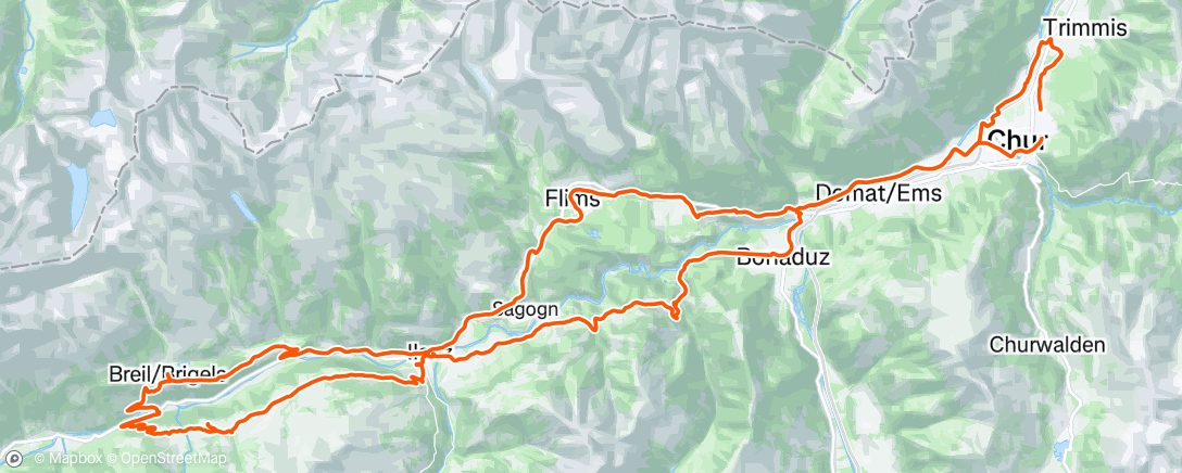 Map of the activity, Oberland