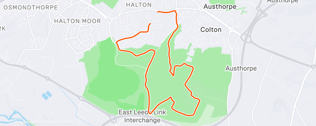 Карта физической активности (Easy run)