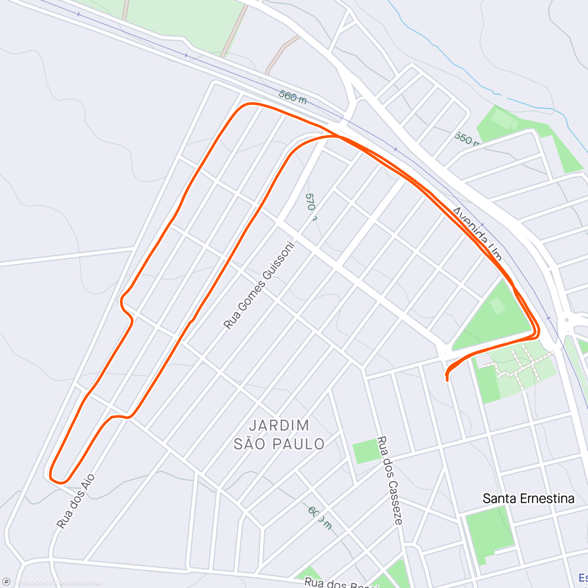Map of the activity, Caminhada 🏃