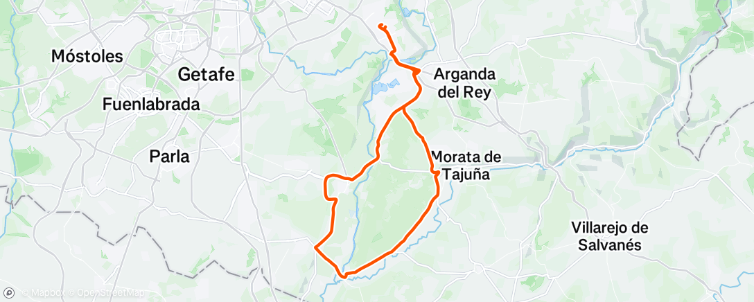 Map of the activity, Bicicleta por la mañana