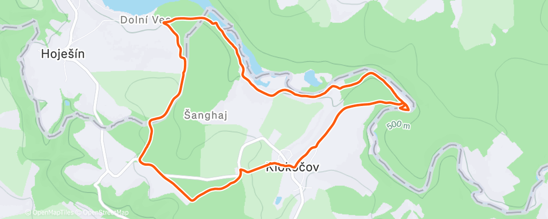 Map of the activity, Morning Walk