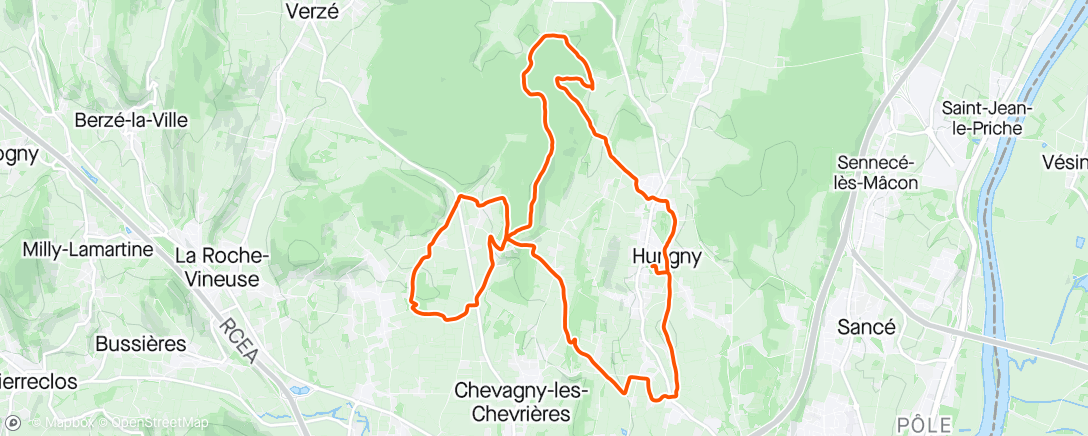 Map of the activity, Rando D’Hurigny avec CriCri 😎🤩