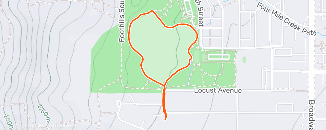 Mapa de la actividad (Afternoon Hike)