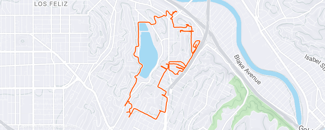 Map of the activity, East - Northeast Silver Lake Stairs