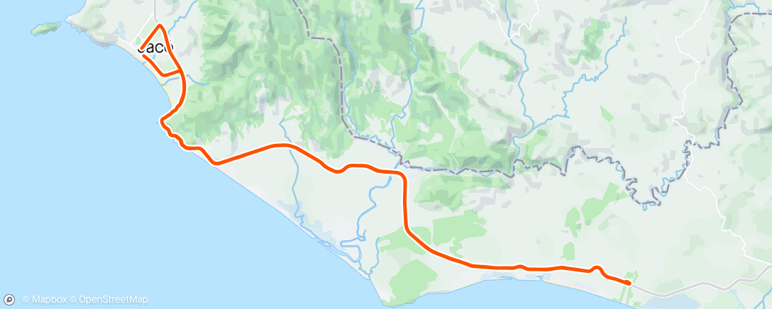 Mapa de la actividad, Jaco Bejuco Jaco