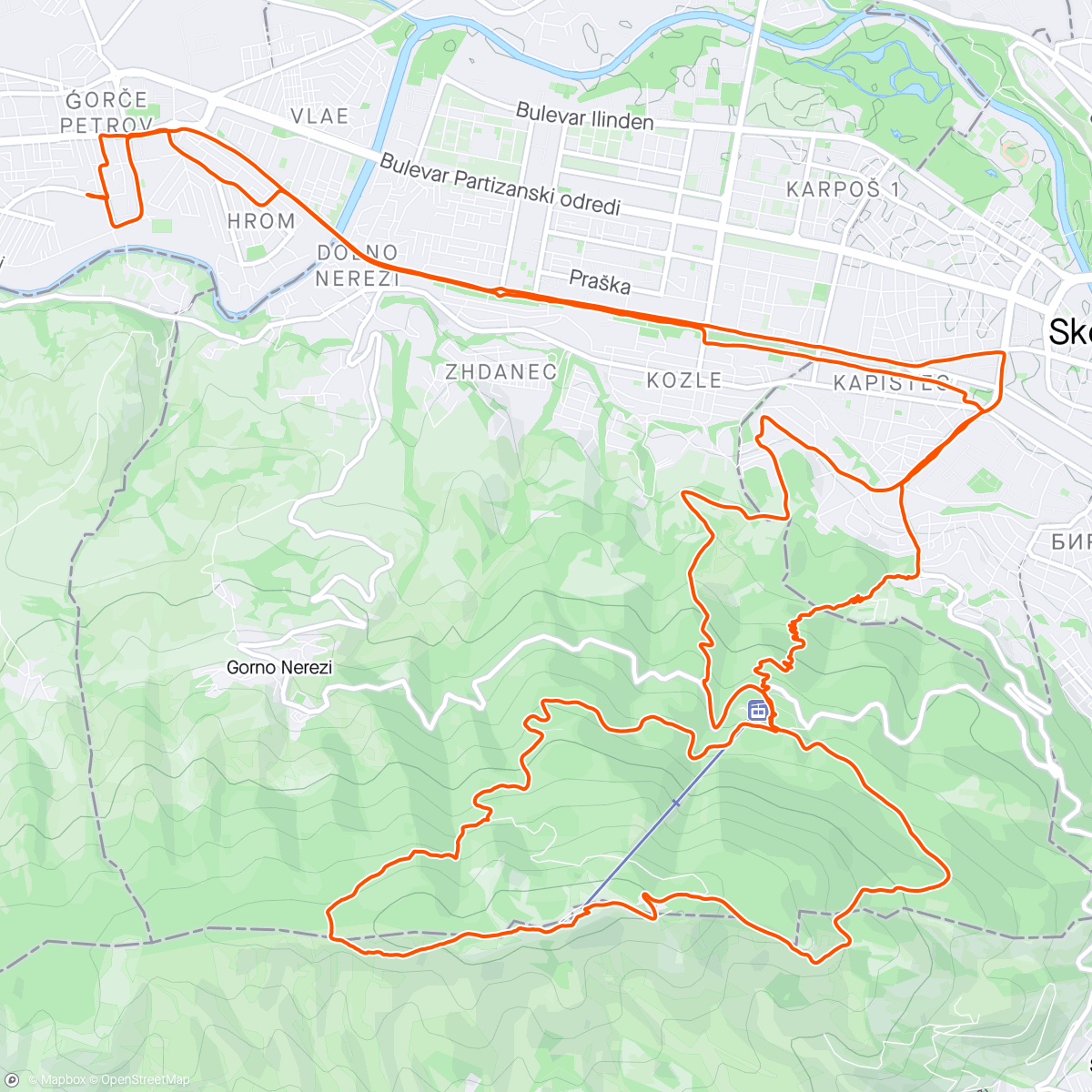 Map of the activity, Ноќно