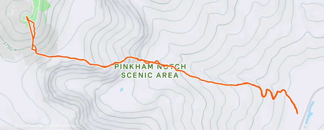 Map of the activity, Morning Hike