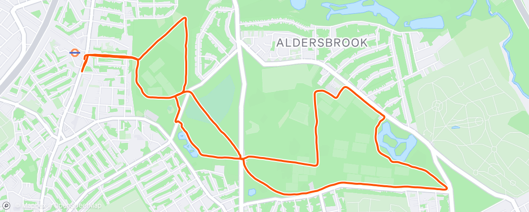 Map of the activity, Afternoon Run
