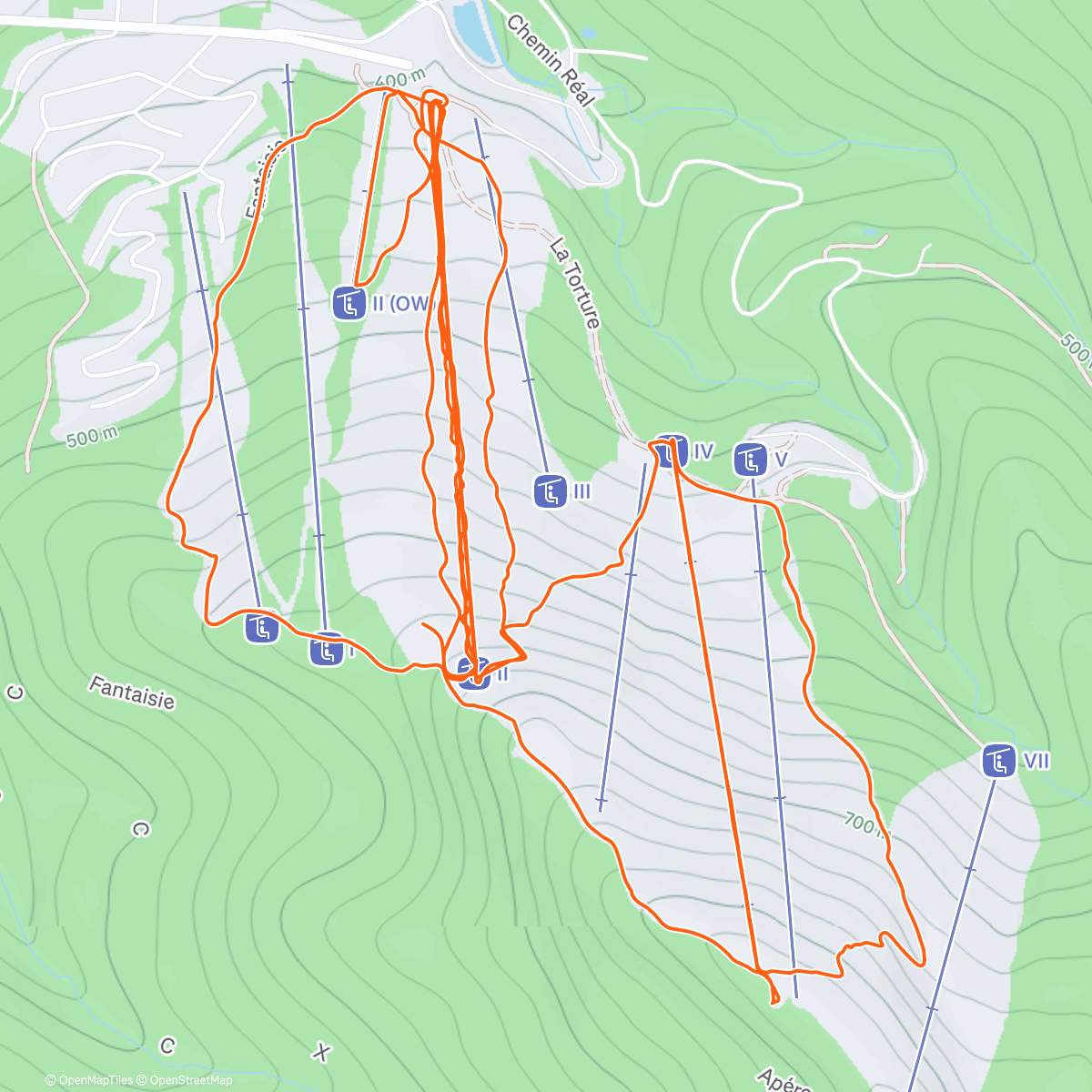 Carte de l'activité Mont Sutton