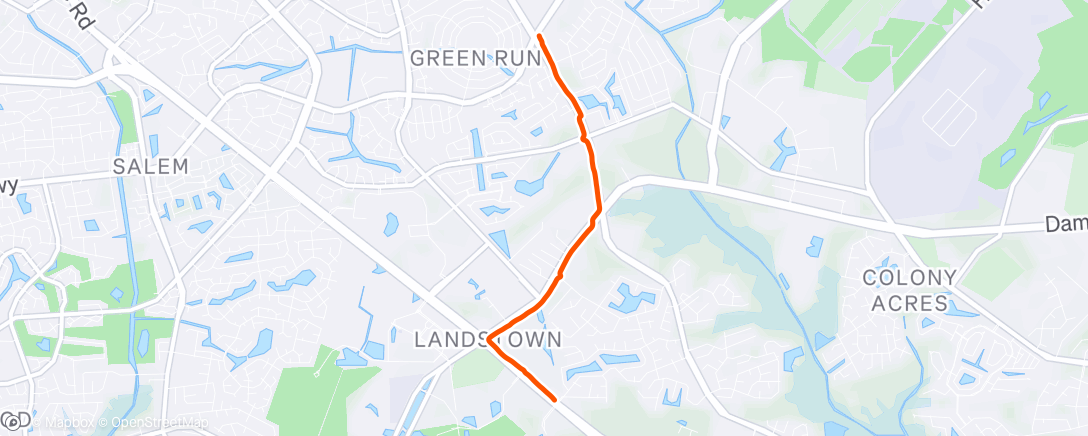 Map of the activity, Morning Run