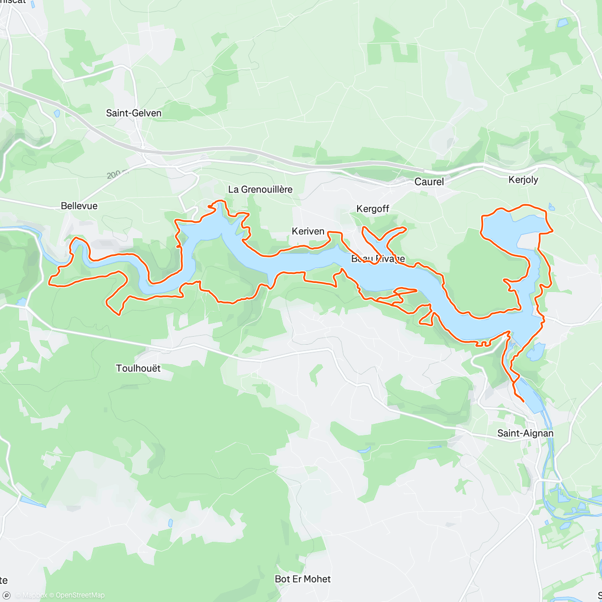 Map of the activity, Trail le matin avec tof👍