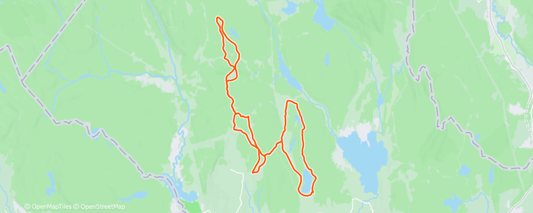 Map of the activity, Lunch Nordic Ski