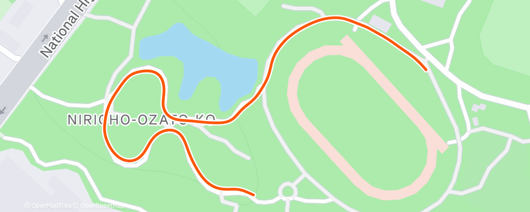 Map of the activity, 午後のランニング