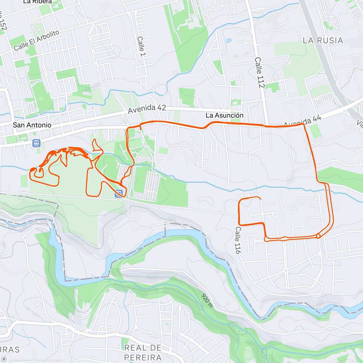 Map of the activity, Pan Ams Pre-ride!
