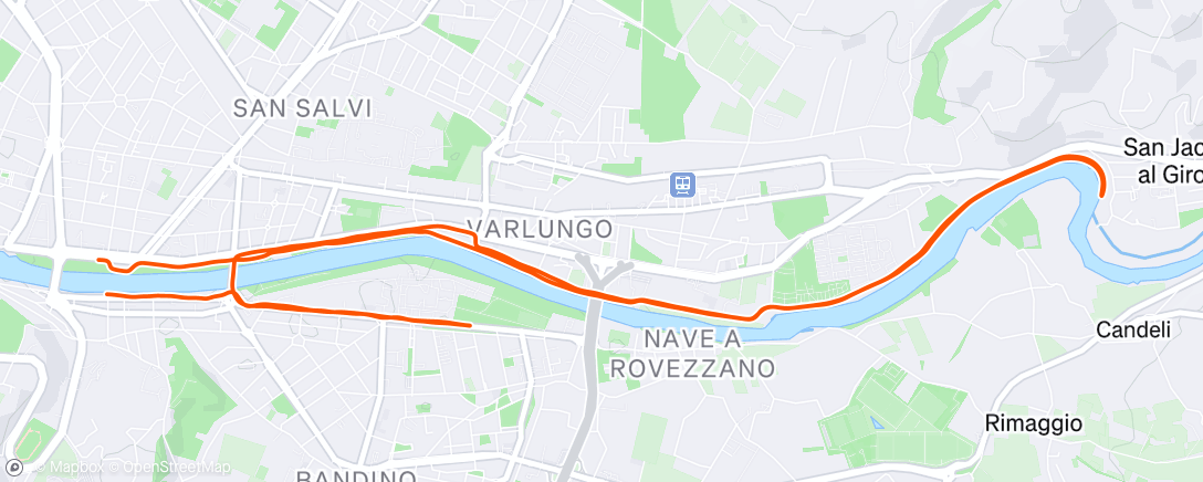 Map of the activity, Corsa mattutina