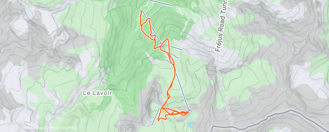 Map of the activity, Ski de randonnée le matin