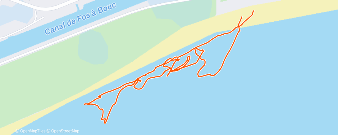 Map of the activity, Kite surf cavaou