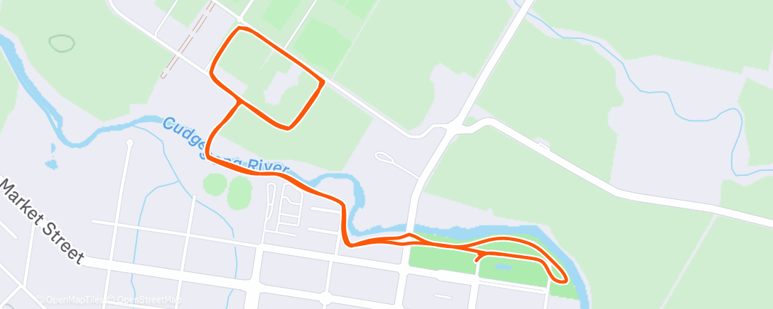 Map of the activity, Morning Run