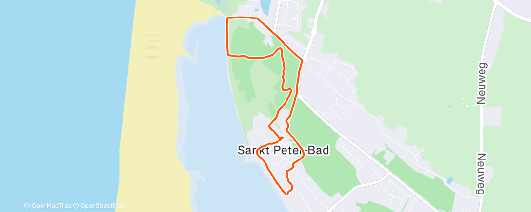 Map of the activity, Sankt Peter-Ording not running short on dogs 🐾🐾