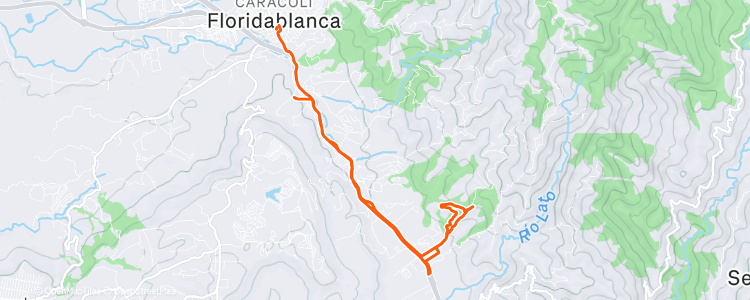 Map of the activity, Bicicleta de montaña matutina