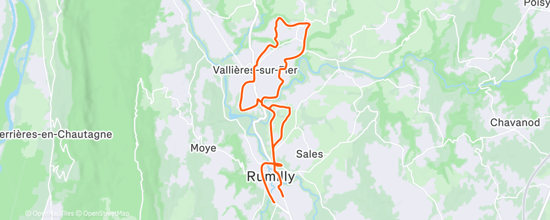 Map of the activity, Gravel du midi
