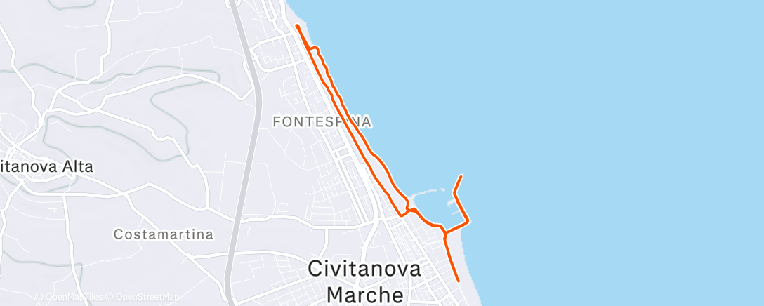 Карта физической активности (Corsa dell'ora di pranzo)