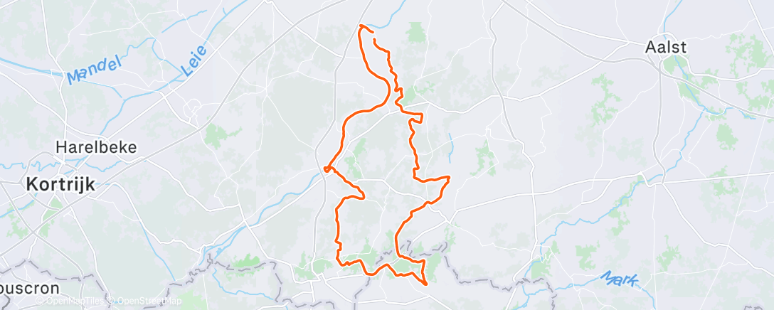 Map of the activity, Fietsen