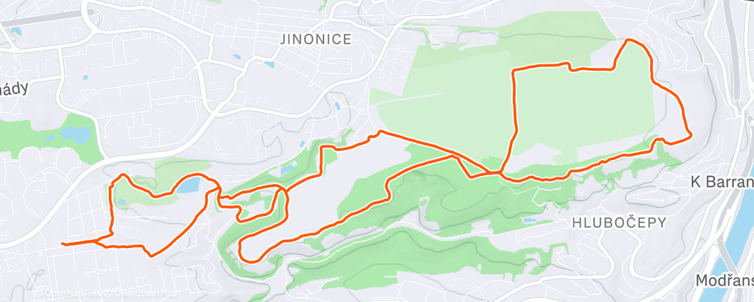 Map of the activity, Lunch Run