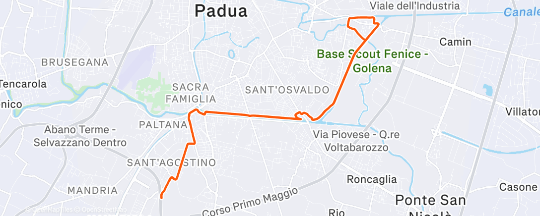 Map of the activity, Morning Run