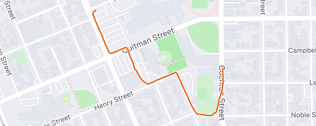 Map of the activity, Afternoon Walk