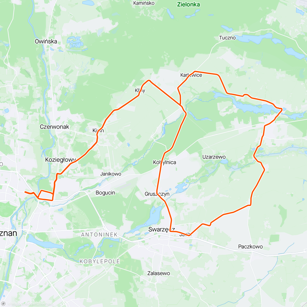 Map of the activity, ROUVY - Decathlon Polska | Poznańska Pętla