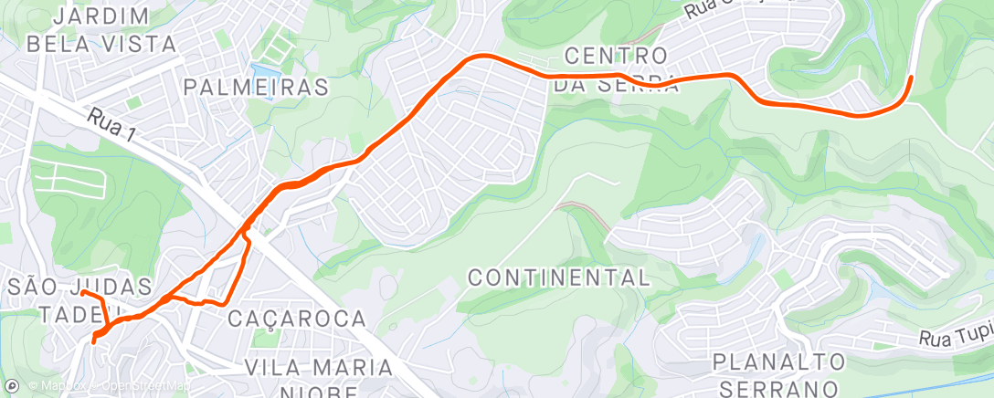 Map of the activity, Caminha mais corrida