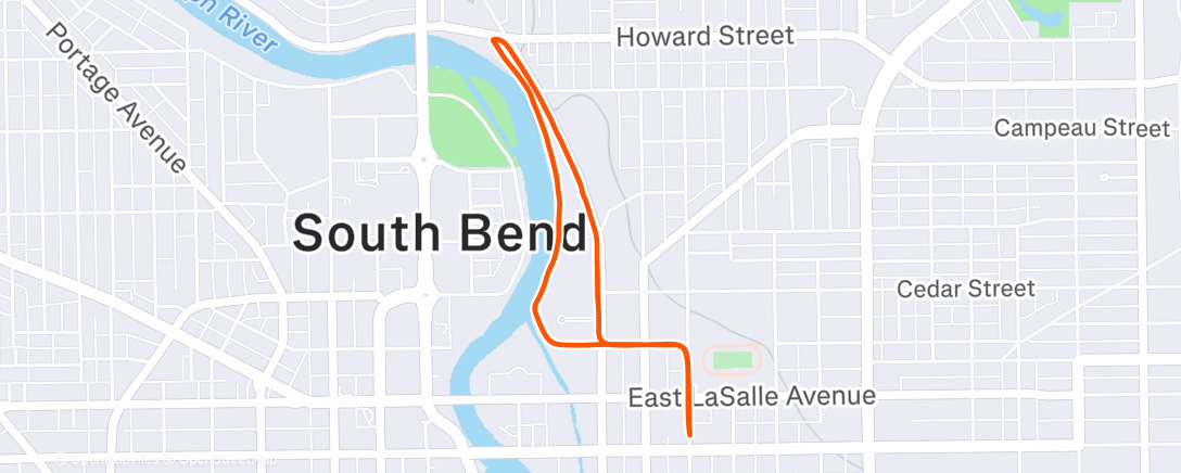 Map of the activity, Morning Walk