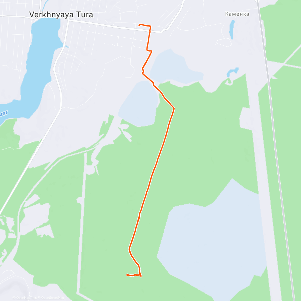 Map of the activity, Lunch Nordic Ski