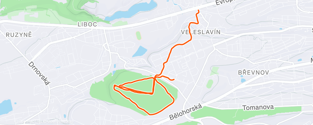 Map of the activity, Hvezdy