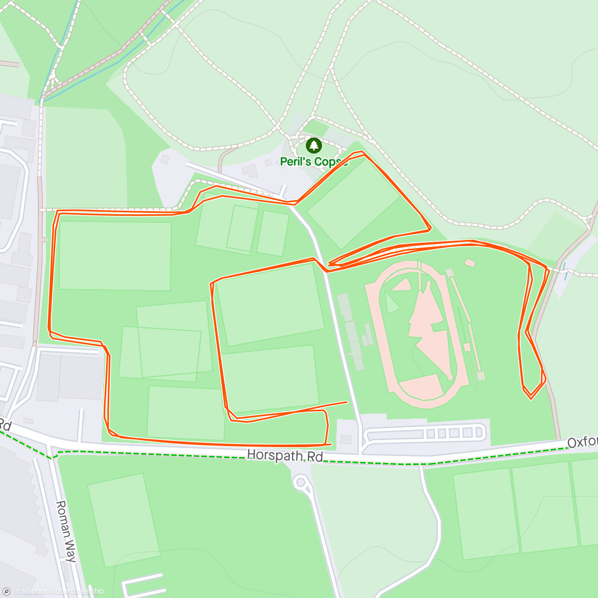 Map of the activity, Hors-path parkrun