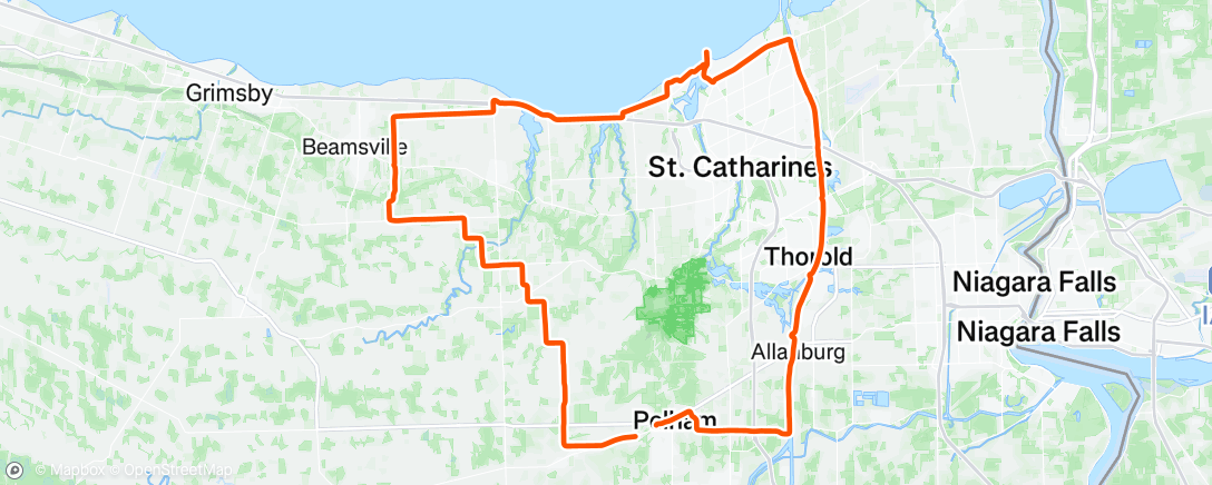 Map of the activity, Hot Day, wasn't pretty.