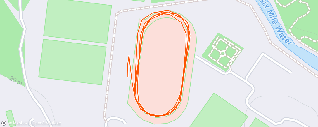 Map of the activity, Evening Run