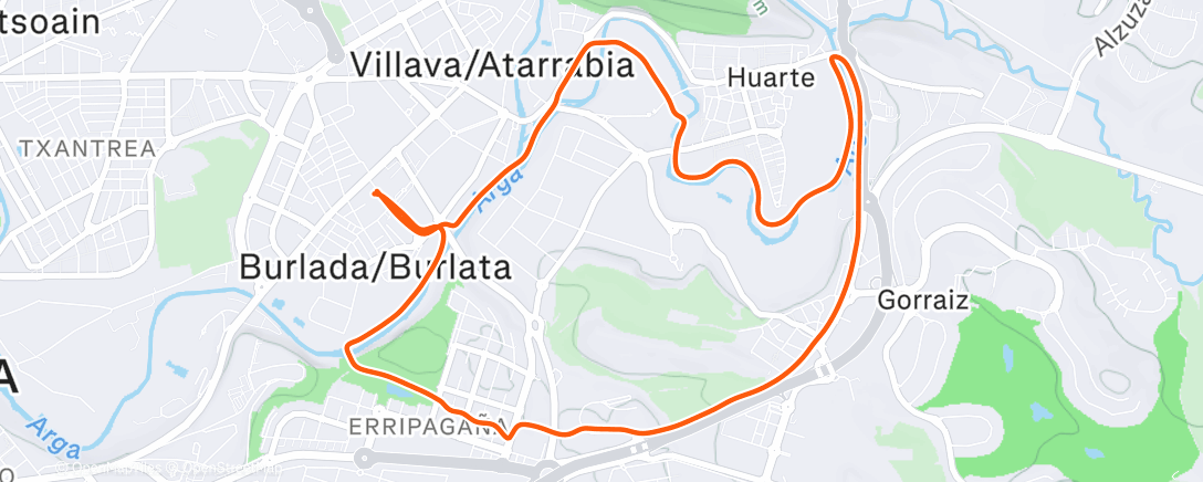 Карта физической активности (Carrera nocturna)