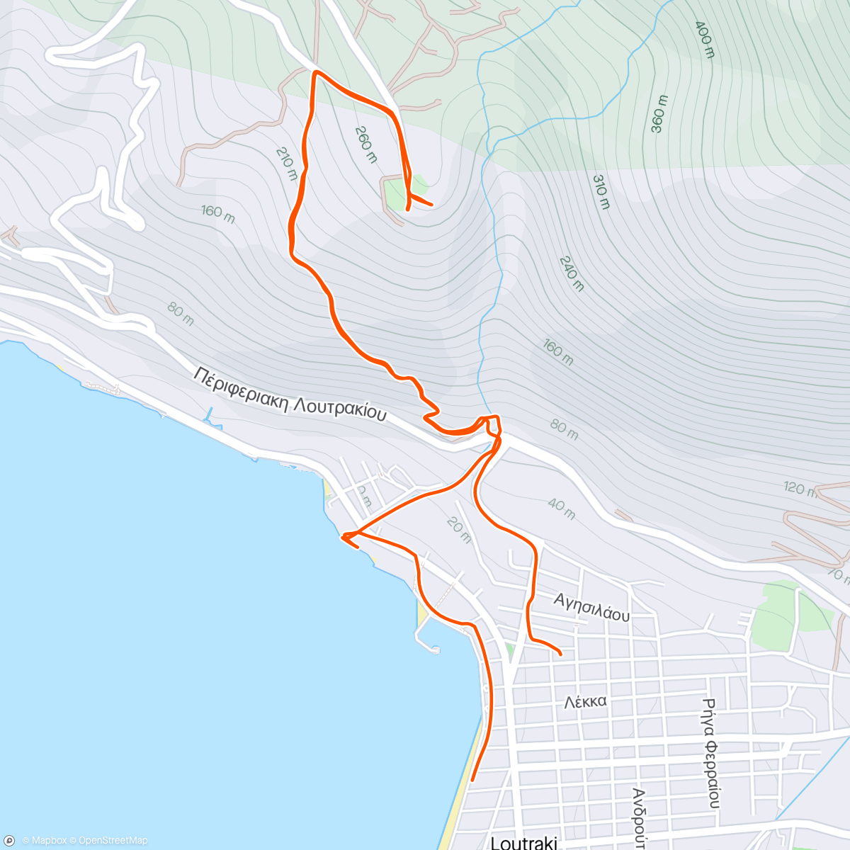 Карта физической активности (Evening Run in Corinth)