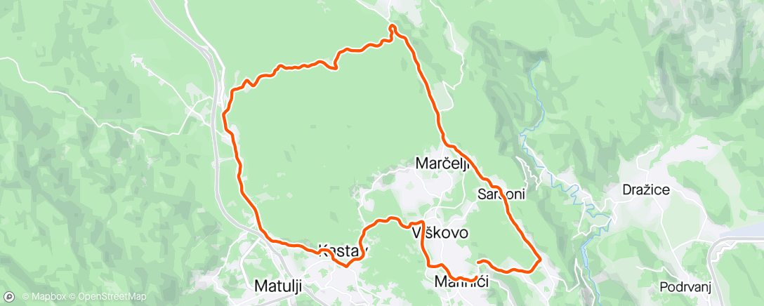 Map of the activity, Tektako Ride