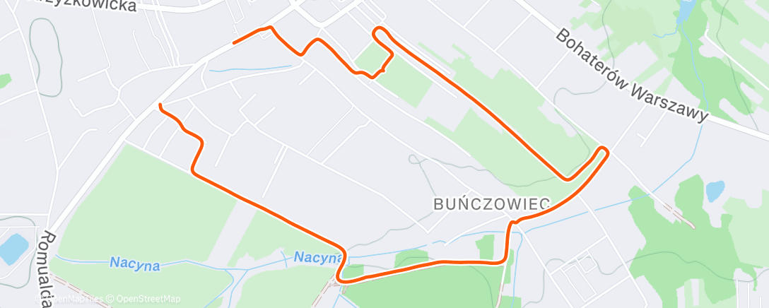 Map of the activity, Lunch Walk